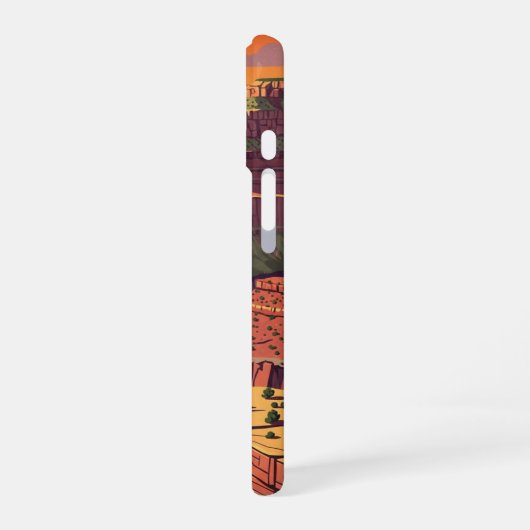 Canyon Rétro au Coucher du Soleil iPhone 16ケース (左側面)