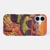 Canyon Rétro au Coucher du Soleil iPhone 16ケース (裏面横)