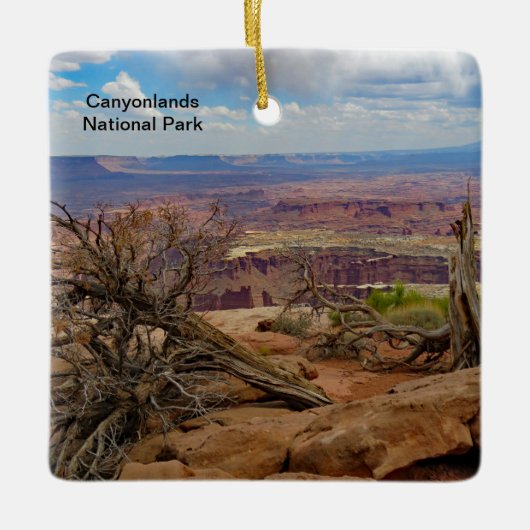 Canyonlandsの国立公園の正方形の陶磁器のオーナメント セラミックオーナメント (正面)