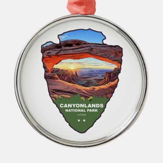 Canyonlands National Park Mesa Arch Arrowhead メタルオーナメント (正面)