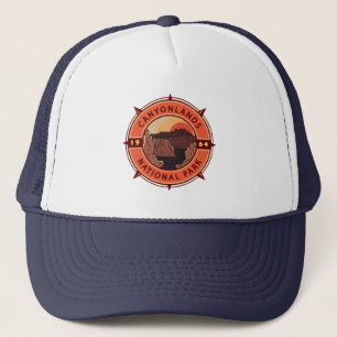 Canyonlands National Park Retro Compass Emblem キャップ