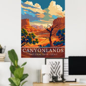Canyonlands National Park Utah Desert Landscape ポスター (ホームオフィス)
