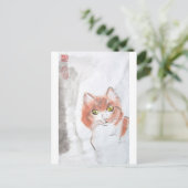Caoの子猫の郵便はがき ポストカード (スタンド正面)