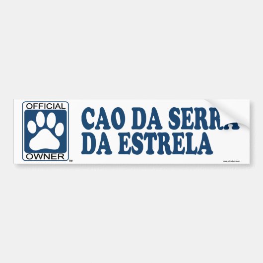 Cao Da Serra Da Estrelaの青 バンパーステッカー (正面)