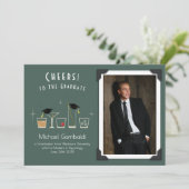 Cap and Cocktail Graduation Announcement 招待状 (スタンド正面)