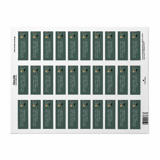 Cap and Cocktail Graduation Party ラベル (フルシート)