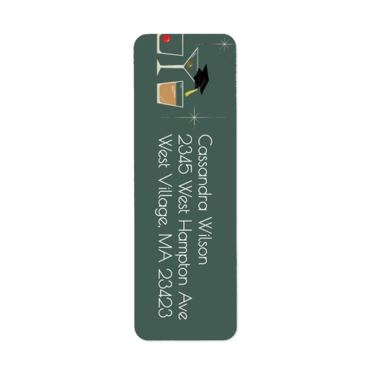 Cap and Cocktail Graduation Party ラベル (正面)