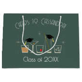 Cap and Cocktail Graduation Party ラージペーパーバッグ (正面)