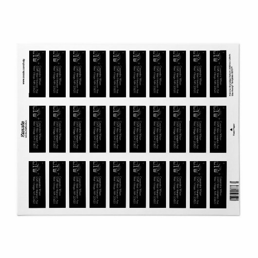 Cap and Cocktail Graduation Party Black ラベル (フルシート)