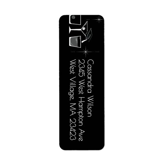 Cap and Cocktail Graduation Party Black ラベル (正面)