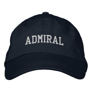 Cap Blue航海のな海軍大将 刺繍入りキャップ