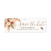 Cap Class of 2025 Save The Date Graduation Label ラベル (正面)
