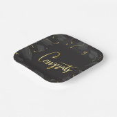 Cap & Confetti Graduation Congrats ペーパープレート (傾斜あり)