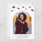 Cap confetti graduation party invitation 招待状 (裏面)