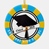Cap Diploma Class of 2026写真卒業 セラミックオーナメント (正面)