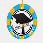 Cap Diploma Class of 2026写真卒業 セラミックオーナメント (左)