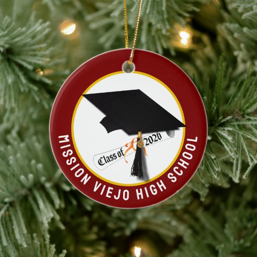 Cap Diploma Class of 2026写真卒業 セラミックオーナメント (ツリー)