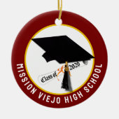 Cap Diploma Class of 2026写真卒業 セラミックオーナメント (正面)