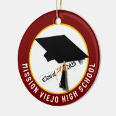 Cap Diploma Class of 2026写真卒業 セラミックオーナメント (左)