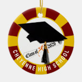 Cap Diploma Class of 2026写真卒業 セラミックオーナメント (正面)