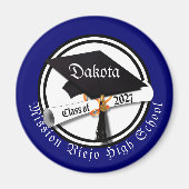 Cap Diploma Class of 2027 Graduation マグネット (正面)