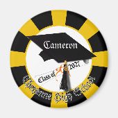Cap Diploma Class of 2027 Graduation マグネット (正面)