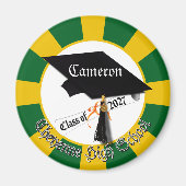 Cap Diploma Class of 2027 Graduation マグネット (正面)