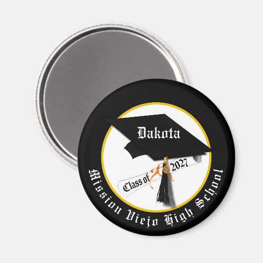 Cap Diploma Class of 2027 Graduation マグネット (正面/裏面)