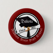 Cap Diploma Class of 2027 Graduation 缶バッジ (正面)