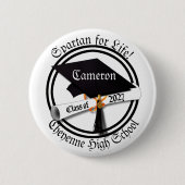 Cap Diploma Class of 2027 Graduation 缶バッジ (正面)