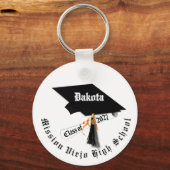 Cap Diploma Class of 2027 Photo Graduation キーホルダー (正面)