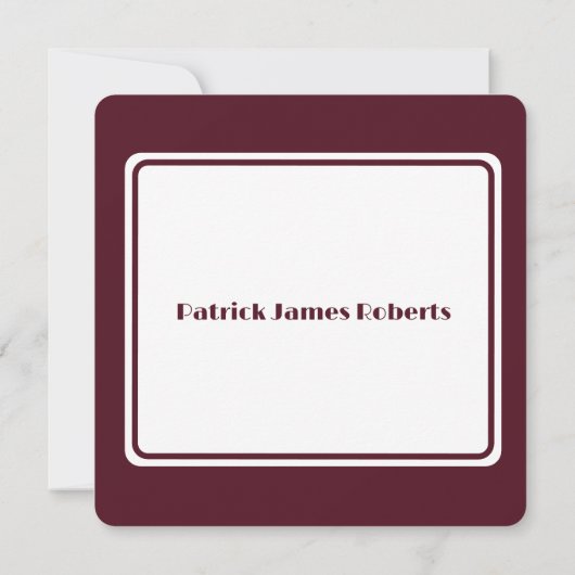 Cap & Diploma、Maroon & White Rounded Graduation 招待状 (裏面)