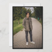 Cap Gown写真卒業パーティーに行く 招待状 (裏面)