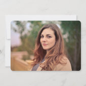 Cap Gown写真卒業モダン中 招待状 (裏面)