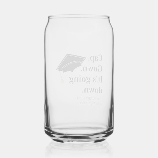 Cap Gown卒業式パーティーが行われている ガラス缶 (裏面)