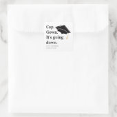 Cap Gown卒業式パーティーが行われている スクエアシール (バッグ)