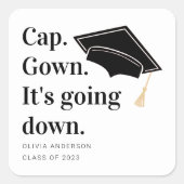 Cap Gown卒業式パーティーが行われている スクエアシール (正面)