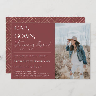 Cap Gown卒業式パーティーが行われている 招待状