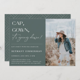 Cap Gown卒業式パーティーが行われている 招待状
