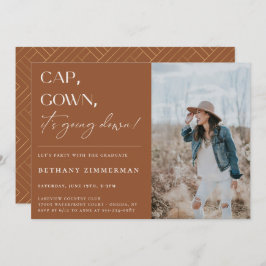 Cap Gown卒業式パーティーが行われている 招待状