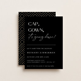 Cap Gown卒業式パーティーが行われている 招待状