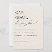 Cap Gown卒業式パーティーが行われている 招待状 (正面)
