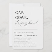 Cap Gown卒業式パーティーが行われている 招待状 (正面)
