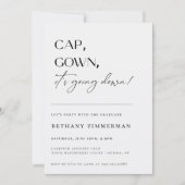 Cap Gown卒業式パーティーが行われている 招待状 (正面)