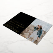 Cap Gown卒業式パーティーが行われている 箔招待状 (回転した状態)