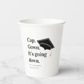 Cap Gown卒業式パーティーが行われている 紙コップ (正面)