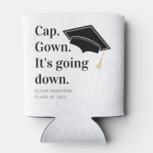 Cap Gown卒業式パーティーが行われている 缶クーラー (裏面)