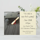 Cap, Gown, Diploma Graduation Party招待状 招待状 (スタンド正面)