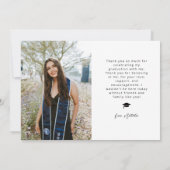 Cap. Gown. Done. Multi Photo White Graduation 案内状 (裏面)