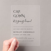 Cap Gown It's Going Down Graduation Party アクリル招待状 (インサイチュ (ポータブル))